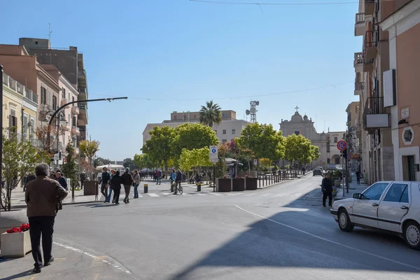 Foggia Ciudad Por Mañana Centro Ciudad — Foto de Stock