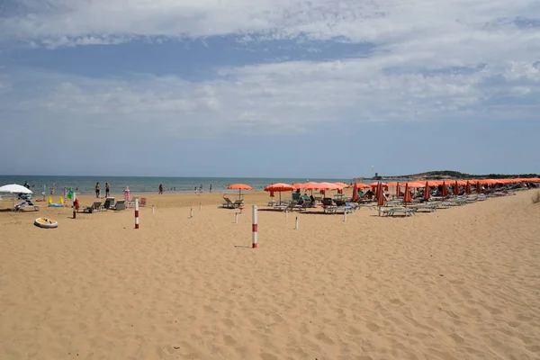 Gargano, Vieste Plajı Yazın Sabahı