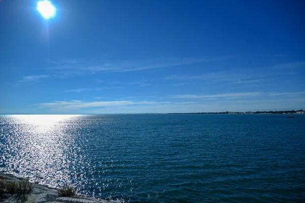 Seascape Över Staden Morgonen — Stockfoto