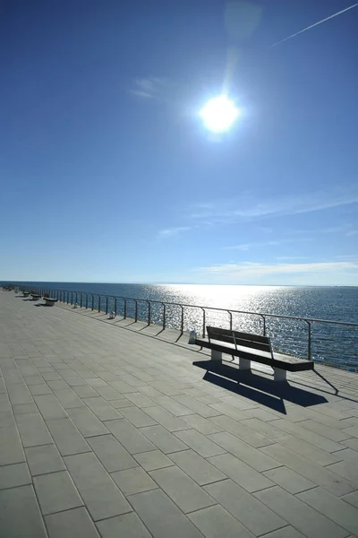 Turistiska Hamnen Morgonen Med Båtar Och Vackra Seascape — Stockfoto