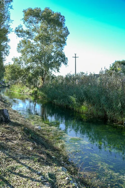 Sabaha kadar Siponto dere ve yol küçük bir parçası