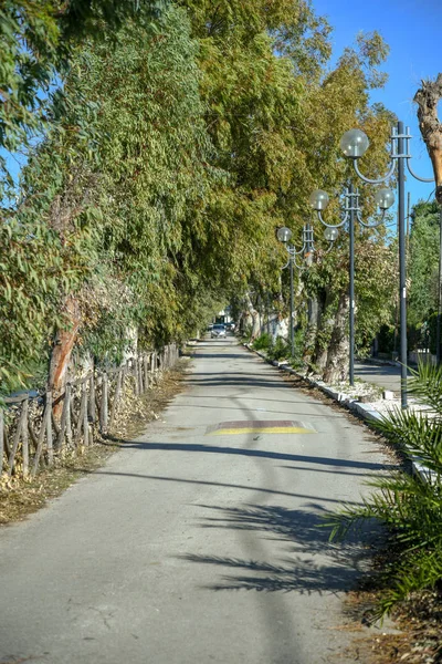 Sabaha Kadar Siponto Dere Yol Küçük Bir Parçası — Stok fotoğraf