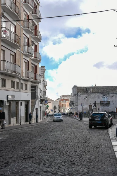 Monte Sant Angelo Délelőtt Puglia Olaszország — Stock Fotó