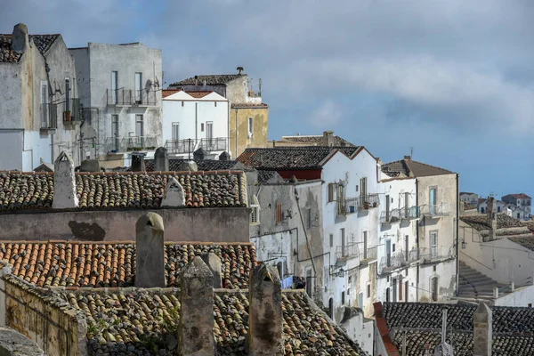 Monte Sant Angelo Buildings Houses Morning — Stock Photo, Image