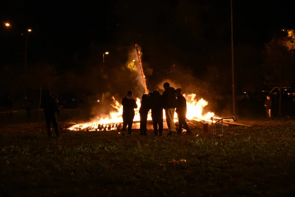 Stor Lägereld Staden — Stockfoto