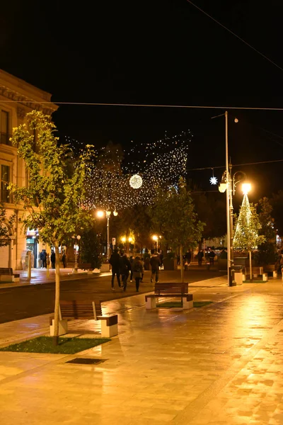 Foggia Cidade Noite — Fotografia de Stock