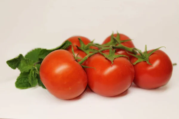 Röda Tomater Bakgrund Tomatgrupp — Stockfoto