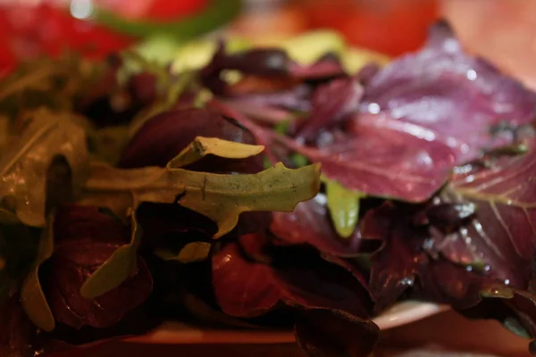 Летний Витаминный Салат Свежие Овощи — стоковое фото