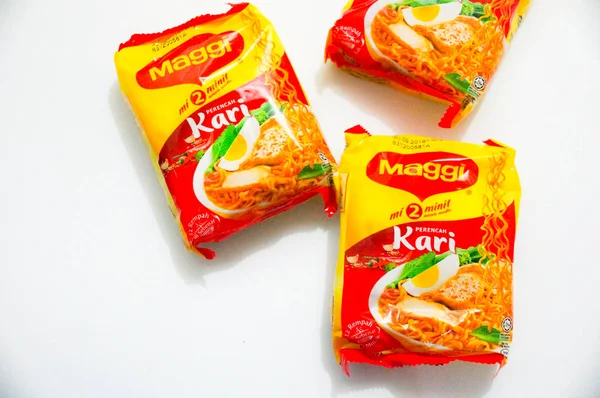 Kota Kinabalu Malaysia Dec 2018 Maggi Brand Instant Noodle Isolated — Stock Photo, Image