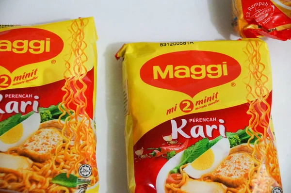 Kota Kinabalu Malaysia Dec 2018 Maggi Varumärke Instant Noodle Isolerad — Stockfoto