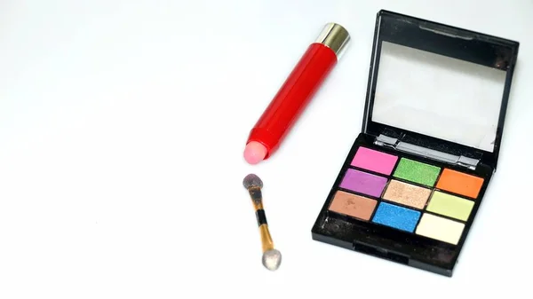 Nástroje Pro Make Kosmetika Různé Odstíny Eyeshadow Palette Make Upu Stock Obrázky