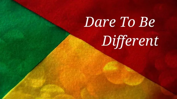 Dare To Be Different. Inspiration and motivation quote. Concept - Illustration