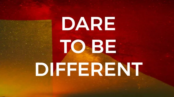 Dare To Be Different. Inspiration and motivation quote. Concept - Illustration