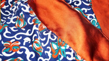 Güzel geometri ipek kumaş parlak renk dikiş giyim için