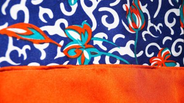 Güzel geometri ipek kumaş parlak renk dikiş giyim için