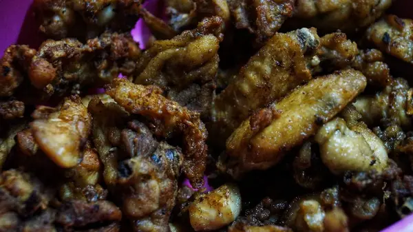 Lezzetli kızarmış balık. Closeup. 