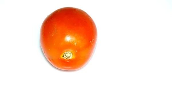 Czerwone Świeże Warzywa Pomidorowe Pietruszka Liście Izolowane Białym Tle — Zdjęcie stockowe