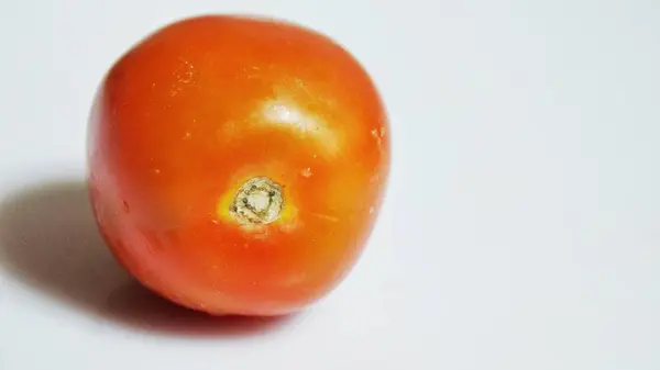 Red Fresh Tomato Vegetables Parsley Leaves Isolated White Background — Stock Photo, Image