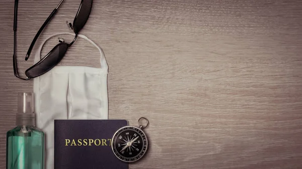 Mask and Passport, safe traveling during pandemic