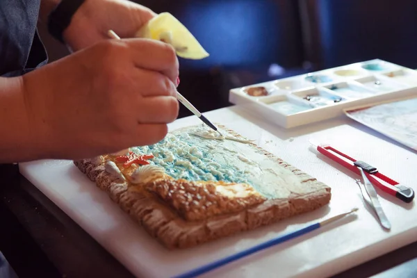 Unlu gıda coocking tatlılar boya