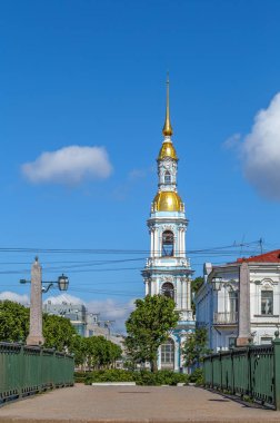 Aziz Nikolaos deniz katedral büyük bir Barok Ortodoks katedrali, Saint Petersburg, Rusya olduğunu. Çan kulesi
