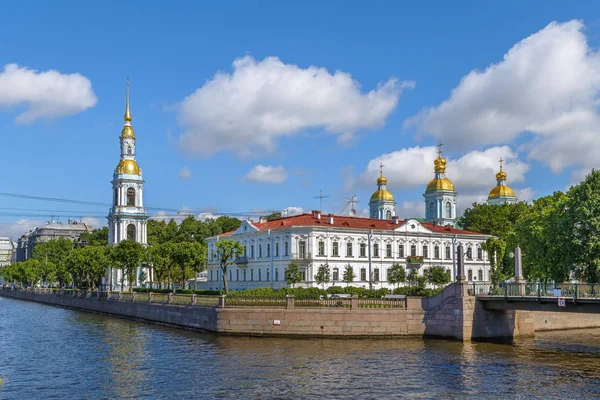 Nicholas Naval Kathedraal Een Grote Barok Orthodoxe Kathedraal Sint Petersburg — Stockfoto