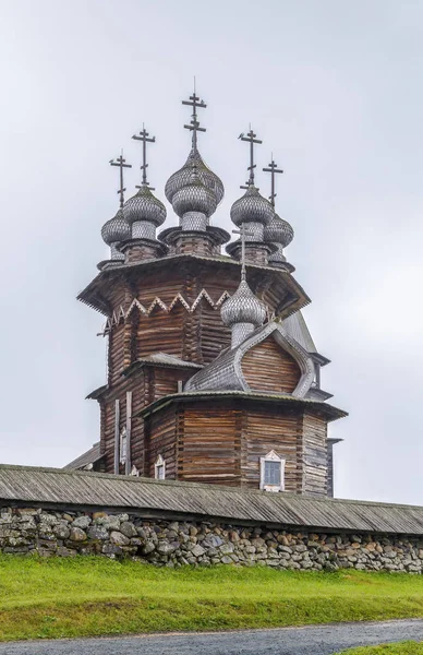 Zabytki Xvii Wieku Wyspie Kizhi Rosja Kościół Wstawiennictwa Matki Boskiej — Zdjęcie stockowe