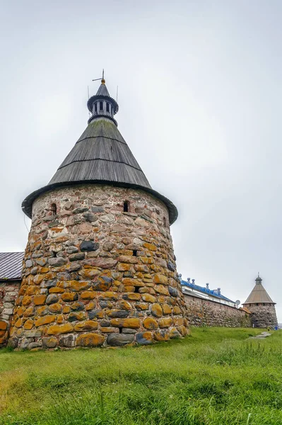 Solovetsky Manastırı beyaz deniz, Rusya Solovetsky adalarda bulunan müstahkem bir manastır var. Kule ve duvar