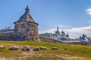 Solovetsky Manastırı beyaz deniz, Rusya Solovetsky adalarda bulunan müstahkem bir manastır var.