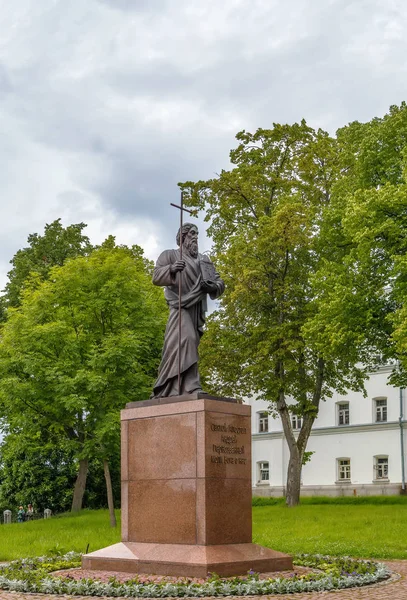 Pomnik Świętego Andrzeja Apostoła Wyspie Valaam Rosja — Zdjęcie stockowe