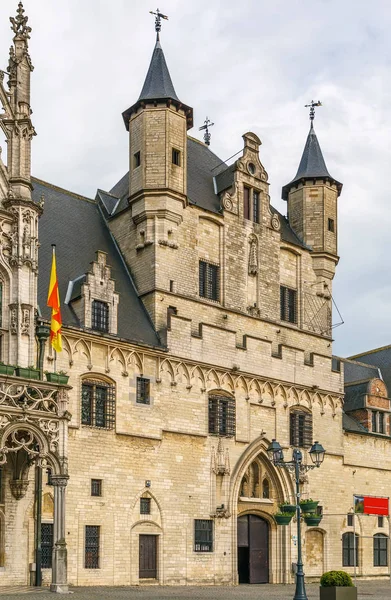 Mechelen City Hall Ligt Grand Marktplein Grote Markt België — Stockfoto