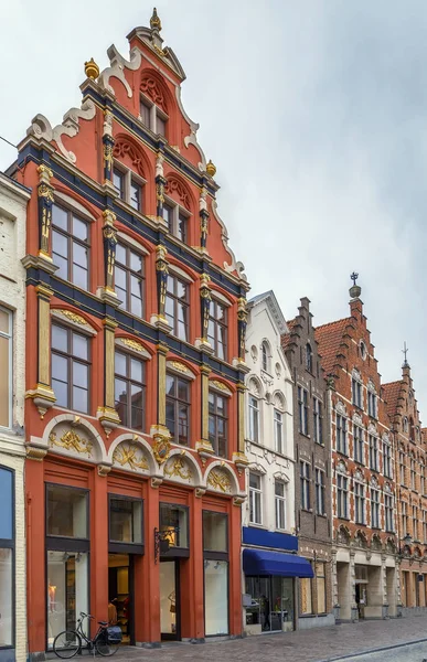 Historische Huizen Het Centrum Van Stad Brugge België — Stockfoto