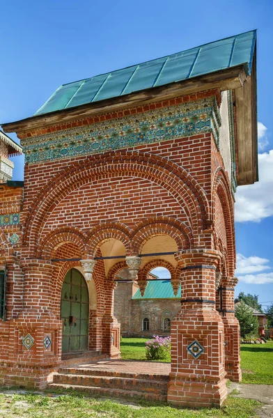 Porche Église Saint Jean Chrysostome Ensemble Temple Korovniki Yaroslavl Russie — Photo