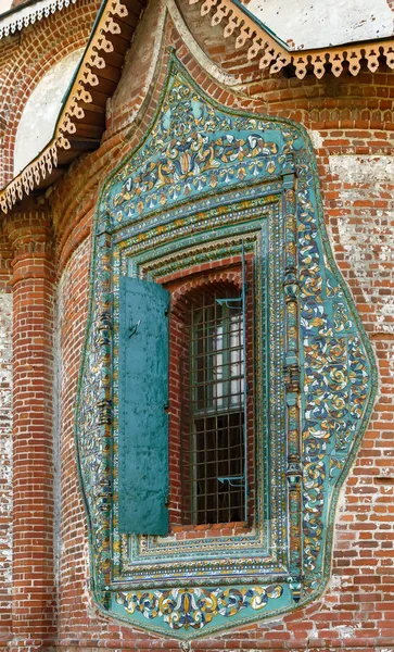 Venda Baldosas Una Ventana Del Ábside Central Altar Iglesia San — Foto de Stock