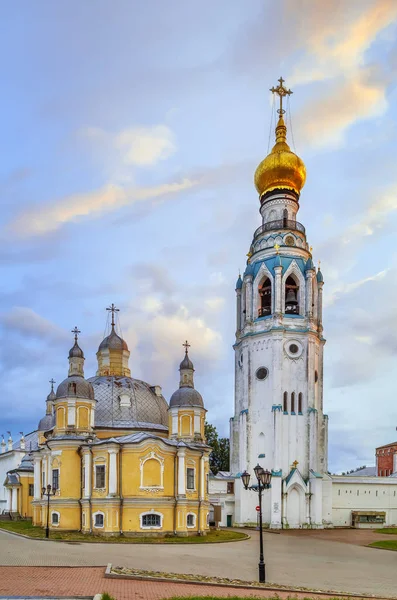Kreml Náměstí Katedrála Vzkříšení Bell Tower Městě Vologda Rusko — Stock fotografie