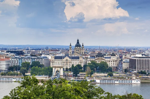 Utsikt Över Budapests Centrum Från Buda Bergen Ungern — Stockfoto