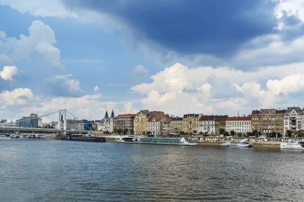 Embankment Danube River Pest Budapeste Hungria — Fotografia de Stock