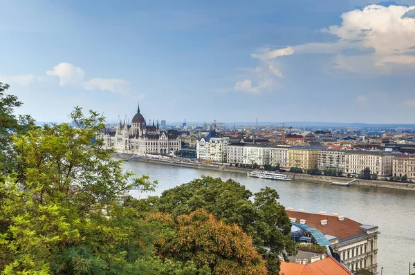 Utsikt Över Budapests Centrum Från Buda Bergen Ungern — Stockfoto