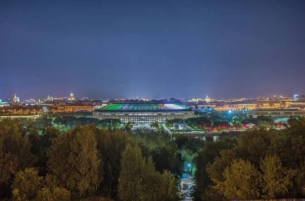 View Moscow Sparrow Hills Evening Russia — Stock Photo, Image