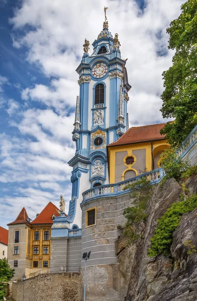 Bell Tower Durnstein Abbeykyrka Österrike — Stockfoto