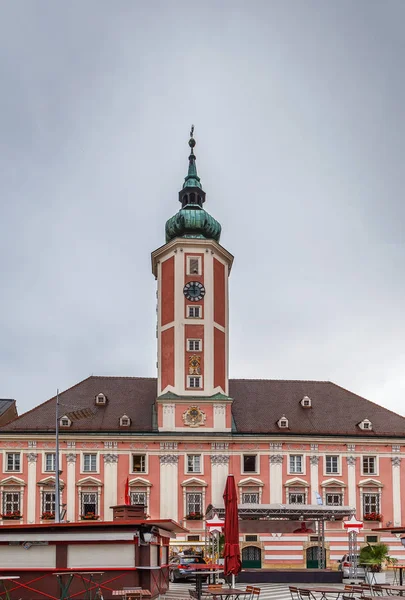 Sankt Polten Gemeentehuis Het Centrale Plein Van Stad Oostenrijk — Stockfoto
