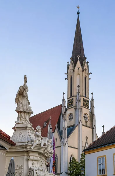 Gotische Pfarrkirche Der Melker Innenstadt Österreich — Stockfoto