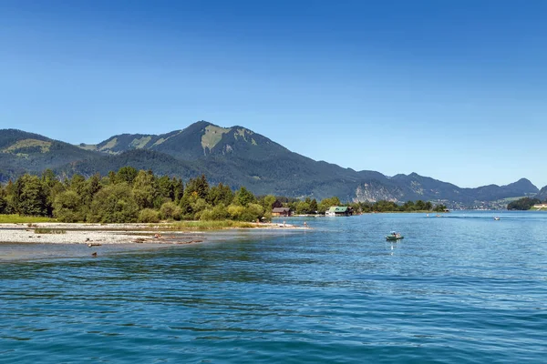 Veduta Del Lago Wolfgangsee Con Monti Austria — Foto Stock