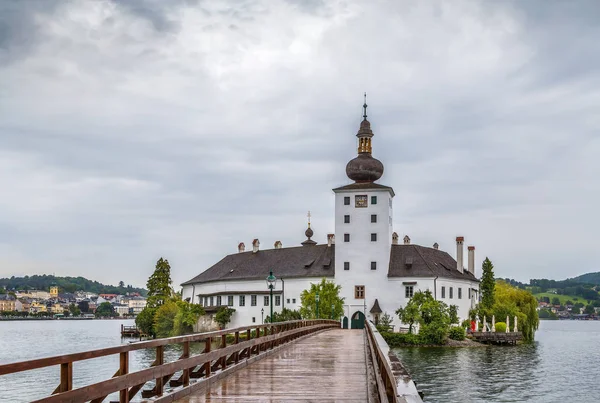 Schloss Ort Austrian Castle Situated Traunsee Lake Gmunden Austria — Stock Photo, Image