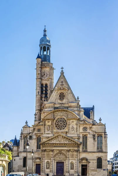 Saint Etienne Mont Uma Igreja Paris França Ele Contém Santuário — Fotografia de Stock