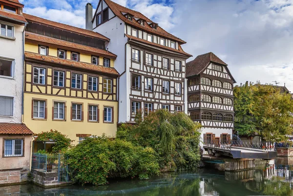 Исторические Дома Набережной Реки Iii Районе Петит Франс Страсбурге Франция — стоковое фото