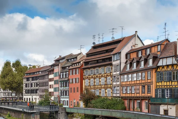 Historické Domy Nábřeží Řeky Iii Okrese Petite France Štrasburku Francie — Stock fotografie