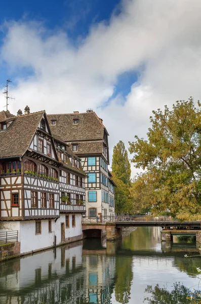 Casas Históricas Terraplén Del Río Ill Distrito Petite France Estrasburgo — Foto de Stock