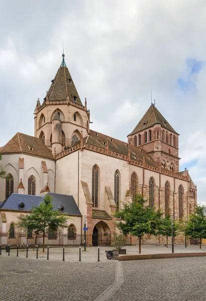 Igreja Thomas Principal Igreja Luterana Estrasburgo Alsácia França — Fotografia de Stock