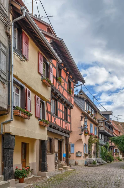 Rue Historique Pittoresque Eguisheim Alsace France — Photo